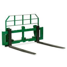Titan Attachments 60" Pro Series Extra Wide Pallet Fork Frame, 42" Fork Blades, Hook and Pin Mounting Style, Rated 5000 LB, Conus 2 Hay Spear Sleeves and 2" Receiver Hitch Included