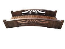 SamsGazebos Sunburst Garden Bridge 8 ft Brown