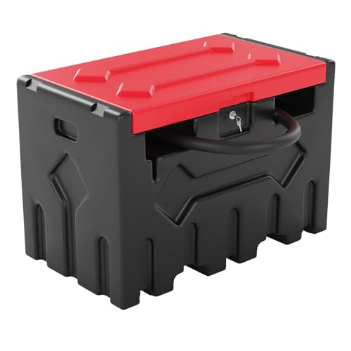 Fuel Caddy 50 Gallon 192l Portable Gas Caddy Fuel Storage Tank with 4 Wheels Manual Transfer Pump, Diesel Fuel Container for Cars, Lawn Mowers, ATV, Boats