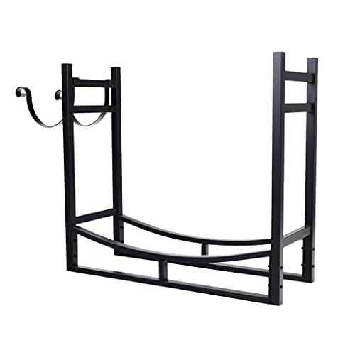 EliteBloom Firewood Storage Rack Metal Wood Storage Rack Iron Fireplace Tools Firewood Rack Stacking Storage Rack Wood Firewood Rack,