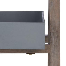Safavieh Outdoor Collection Danser 2-Tier Shelf Dark Walnut/Grey