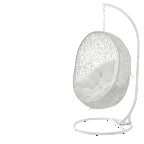 Outdoor Escape White Outdoor Patio Chair with Stand, Swing Chairs, Hammock Chairs, Comfortable Design, Durable Frame, Stylish Outdoor Furniture for Garden