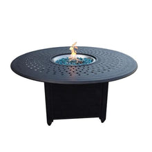 Darlee AC Series 60-Inch Round Propane Fire Pit Dining Table - Cast Aluminum Fire Table in Antique Bronze for Outdoor Patios