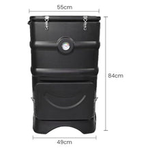 HUTOOLEE Garden Compost Bin, 110L Outdoor Composting Container with Thermometer, Continuous Fattening in 6-8 Weeks, for Fertilization of Vegetables, Food Crops