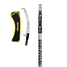 BERGER ArboRapid Telescopic Pole Saw Set – 3-Part Professional Arborist Tool, Extends from 5.7 to 13.1 Ft, Carbon Fiber & Fiberglass Design, 15" Curved Blade – 76039