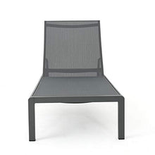 Christopher Knight Home Coral Bay Outdoor Aluminum Chaise Lounge Set, 4-Pcs, Grey/Dark Grey