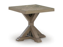 Signature Design by Ashley Carmel Bay Outdoor Square End Table, Beige, Patio Accent Table with Porcelain Top