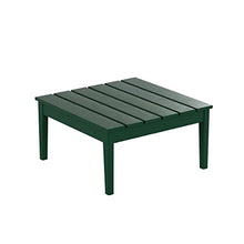 WestinTrends Ashore 5 Piece Patio Rocking Chair Set, All Weather Poly Lumber Adirondack Rocker Conversation Set Porch Patio Chairs Set of 4 with Low Coffee Table, Dark Green