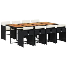 AMBERARD Patio Dining Set Set of 8 Black Furniture Set