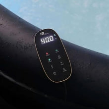 M Spa Urban Series Aurora Round Inflatable Outdoor Spa with LED Lights Black