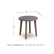 Signature Design by Ashley Round Outdoor End Table, Patio Side Table