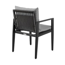 Armen Living Cayman 19" Aluminum Outdoor Dining Chair in Gray (Set of 2)