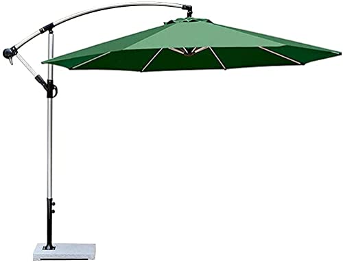 Garden Parasols Tilting Garden Umbrella 2.7M-3M, Hand Crank Aluminum Frame 360 Degrees Rotating,Large Outdoor Sun Shade with Crank Handle(Color:D) (A)