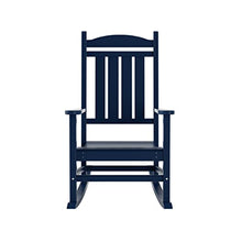 WestinTrends Malibu 3-Piece Set Outdoor/Patio Rocking Chairs with a Side Table (2 Seater), Navy Blue