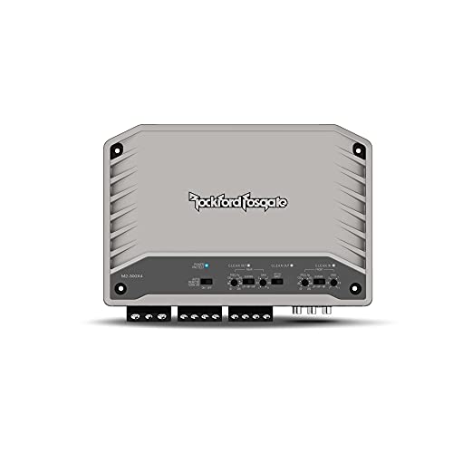 Rockford Fosgate M2-300X4 4 Channel Marine Amplifier with M1-65 6.5" Speakers, PMX-RGB Optix Light Controller & RGB-25 Extension Cables