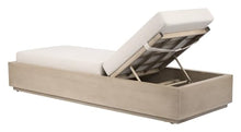 Zuo Varadero Beach Chaise Gray, Beige Lounge Chair, Modern, Outdoor Fabric, Removable and Washable Cushion Cover, Aluminum, Outdoor Living, 31.7" W x 83.7" D x 17.1~34.4" H