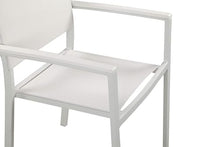 Pemberly Row 34" Aluminum Patio Dining Chair, White Finish, Set of 6, Rust-Resistant Frame, Stackable Design, Modern Style Outdoor Seating for Patio or Garden Use