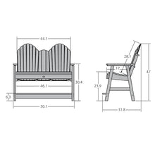 highwood Hamilton 4ft Counter Height Adirondack Bench, Woodland Brown