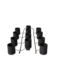 AutoPot 12 Pot GeoPot System with 5 Gallon Fabric Pots - Self-Watering Hydroponic System Indoor Black