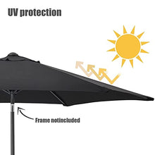 Parasols Replacement Parasol Fabric Canopy, 2.7m-6 Ribs 2.7m-8 Ribs 300cm-6 Ribs 300cm-8 Ribs Parasol Replacement Umbrella Cloth Umbrella Top - Anti-UV 30+ / Waterproof,Khaki-300cm/9.8ft (6ribs)
