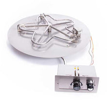 HPC Fire Push Button Flame Sensing Fire Pit Burner Kit (PENTA30FPPK-FLEX-NG), 30-Inch Flat Pan, Natural Gas, UL Listed