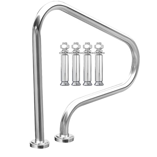 BSNANCA Pool Handrails Swimming Pool Safety Hand Rail, Stair Pool Hand Rail Rated 250Lbs Load Capacity, Pool Handrail with Screws/31 * 31 inch ()