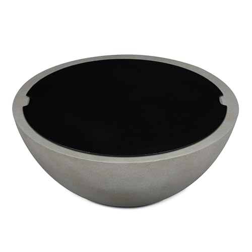 BBQGUYS Signature 34-Inch Round Aluminum Fire Bowl Lid - Fits 38-Inch Eldora Fire Bowls - Black - 136-BK