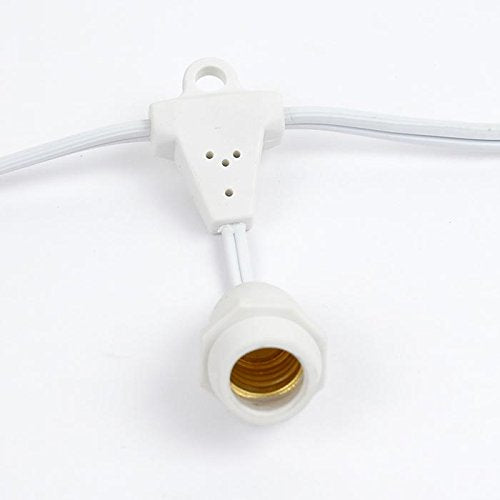 Novelty Lights 330 Feet Heavy Duty White Wire Light String, E17 Sockets
