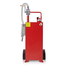 30 Gallon Gas Caddy with Pump - Portable Fuel Tank without Front Wheels Gasoline Tank Portable Fuel Storage Tank for Boat, Car,Garden, Lawnmower, ATV, 30 Red - B