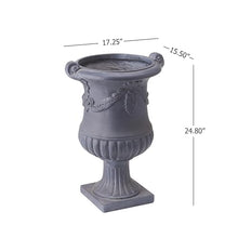 Merax 2 Set 24.8" Elegant MGO Flower Urn Planter, Black