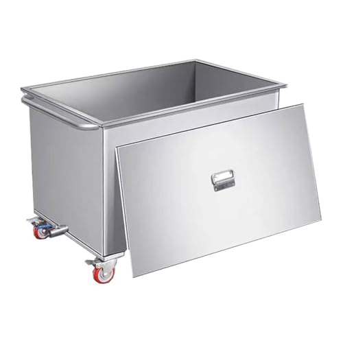 Stainless Steel Water Tank with Wheels – 201 or 304 Grade, with or Without Lid, Square Pressurized Storage Reservoir for Well Pump, Garden, Kitchen