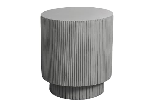 Monarch Specialties I 4148 Accent Table, 25" H, Indoor Or Outdoor, Bedroom, End, Living Room, Nightstand, Round, Side Table, Grey, Contemporary, Modern