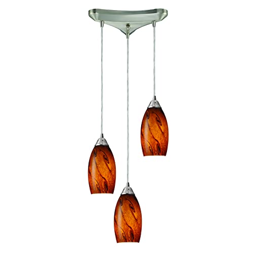 Elk Home Galaxy Mini Pendant - 3-Light Transitional Style Satin Nickel