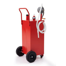 40 Gallon Fuel Caddy with Pump, Portable Gasoline Diesel Storage Tank on Wheels, Heavy Duty Gas Can with Hose and, Fuel Transfer Container for Car, Truck,ATV,Boat,Mower,Motorcycle(Red)