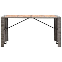 HKTMGDNG 9-Piece Grey Poly Rattan Outdoor Bar Set with Cushioned Stools
