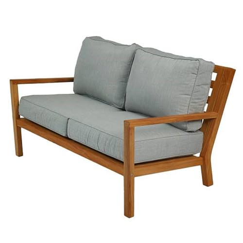 Royal Teak Collection COA2-GRANITE Coastal Love Seat Outdoor Couch, Granite