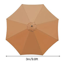 sdneNest Waterproof 10Ft Parasol Replacement Canopy Cover Durable Polyester Umbrella Shade for Garden & Patio,Khaki