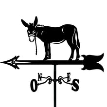Animal Metal Weather Vane Donkey Stainless Steel Weathervane Hollow Wind Direction Indicator with Anti-Rust Coating for Garden Farm Decor Courtyard Decorative (Style 5) (Style 1)