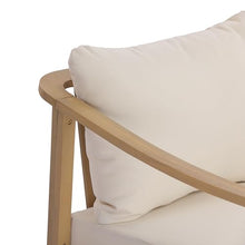 Merax Patio Acacia Wood Club Chair with All-Weather Coushions, Set of 2