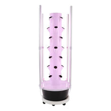 CCXYYFDJ Hydroponic Tower with 6 Wheels, 7-Layer 28-Plant Hydroponic Indoor Vertical Garden Growing System Kit with LED Grow Lights, 3-Level Lighting Modes & 24-Hour Cycle Timer for Vegetable Herbs