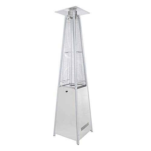 AIZYR 42,000BTU Pyramid Patio Heater, Outdoor Propane Heater with Wheels and Quartz Glass Tube for Indoors and Outdoors