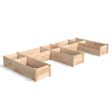 Greenes Fence Premium Cedar E-Shaped Raised Garden Bed 6' x 14' Brown