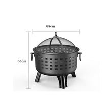 BNEI Fire Pit, Portable Tabletop fire Pit, Heating, Campfire, Barbecue All-in-one fire Pit, with Fireproof mesh Cover, 65 * 65cm