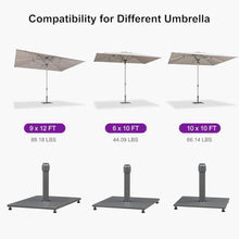 OROTLECT Patio Umbrella Base Stand At Market Table Weighted Base Outdoor Heavy Duty Square Steel Plate Stand