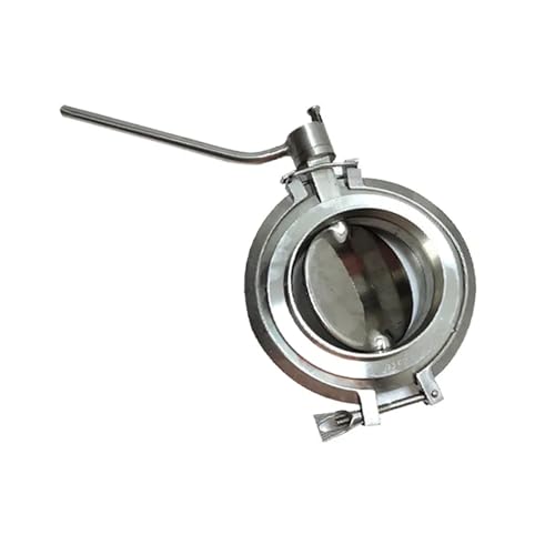 TQKEBWGW Stainless Steel Powder Butterfly Valve Clamp Powder Valve Tank Bottom Welding Powder Valve Large Discharge Valve(154 Ferrule 167)