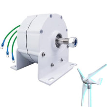 HUIZHITENGDA 14000W Gearless Permanent Magnet Generator, 12V 24V 48V 220V Low Speed AC Portable Vertical Axis Wind Turbines Generator Kit(with Base),220v