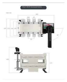 MGMYVDDGVW Dual-Power Manual Transfer Switch HGLZ1-125A 160A 250A 400A 630A Switch(4p,630A)
