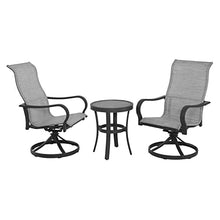 CASUAL WORLD 3-Piece Aluminum Bistro Set with Table and Swivel Chairs