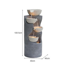 Outdoor Water Fountain Water Decoration, Fountain Decoration, Balcony Garden Outdoor Garden Home Floor Circulating Water Landscape Outdoor Fountain (Size : L)