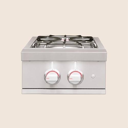 The Chimney Shop Summerset Sizzler Pro Built-in Power Burner for Natural Gas Outdoor Kitchens High Output Wok & Stock Pot Burner, Stainless Steel